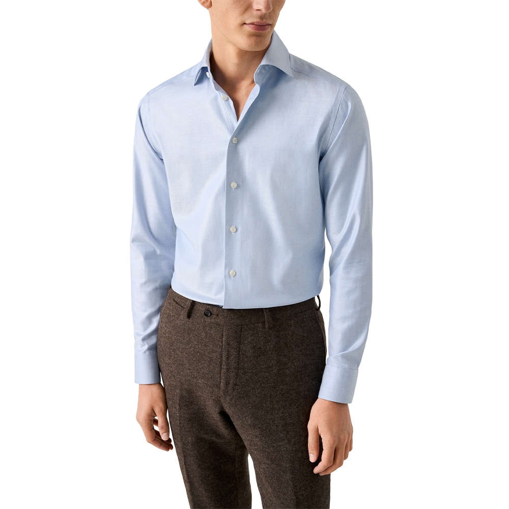 Cotton-Tencel Shirt Contemporary - Melange Solid