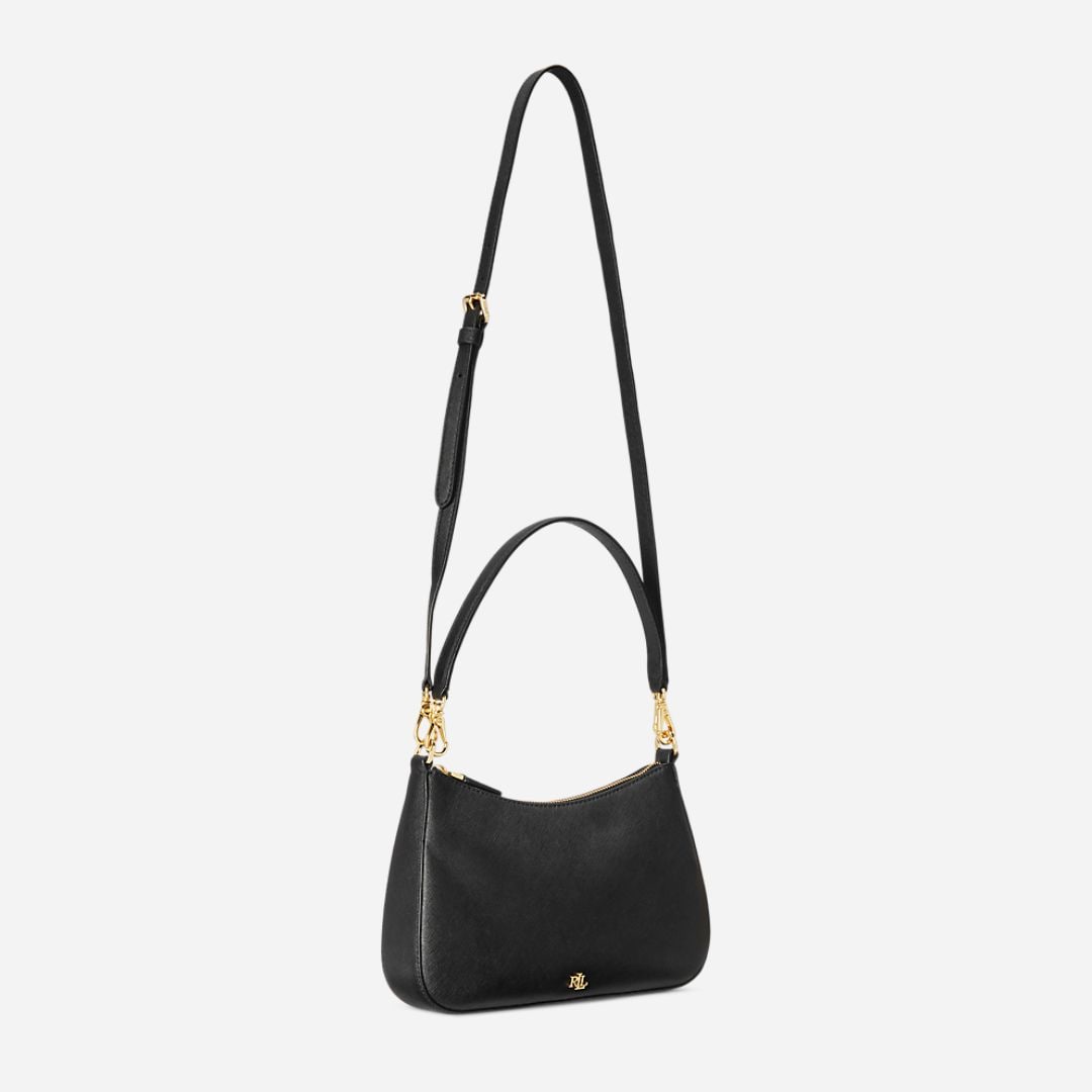  Crosshatch Leather Medium Danni Bag -  Black