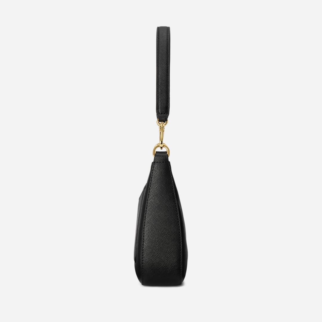  Crosshatch Leather Medium Danni Bag -  Black