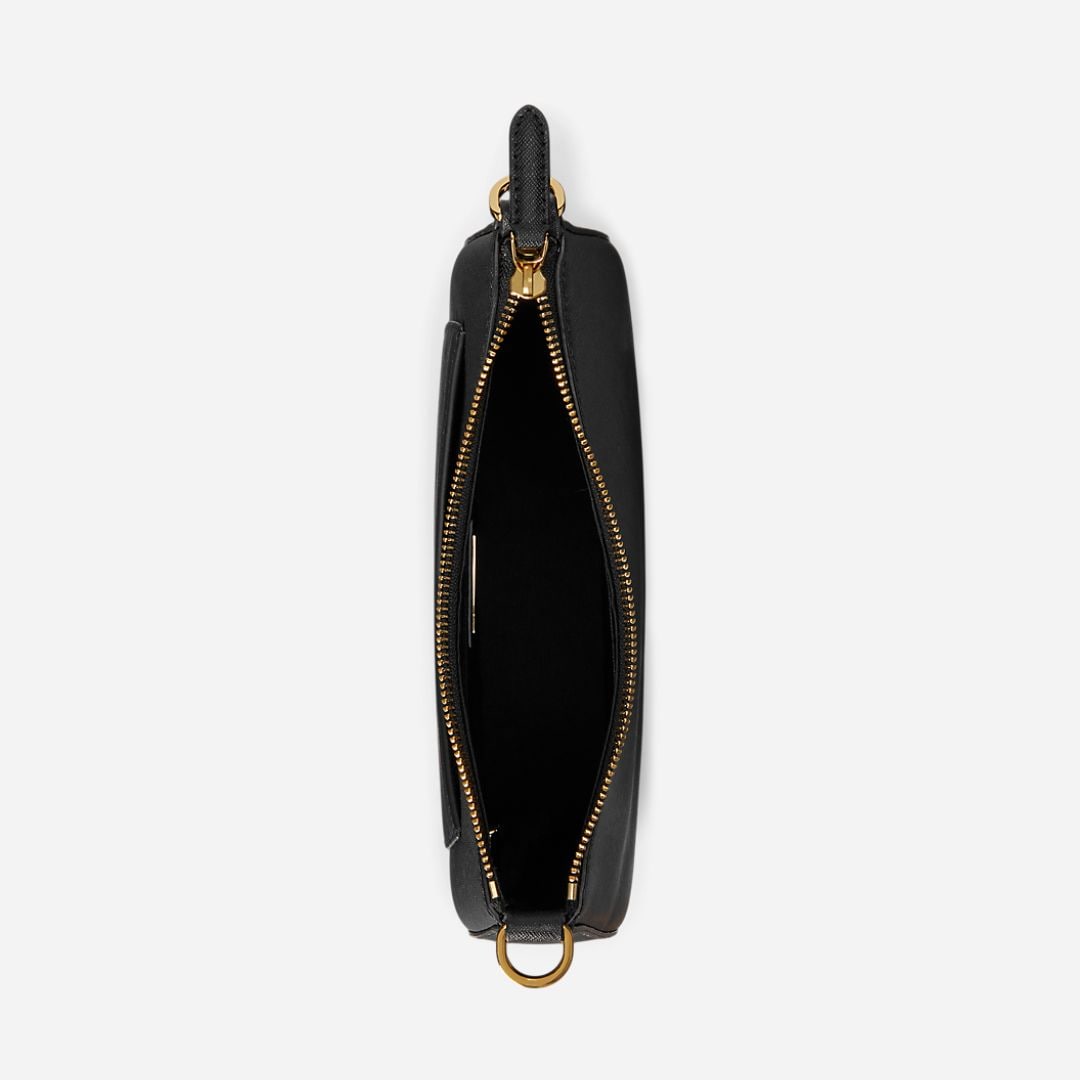  Crosshatch Leather Medium Danni Bag -  Black