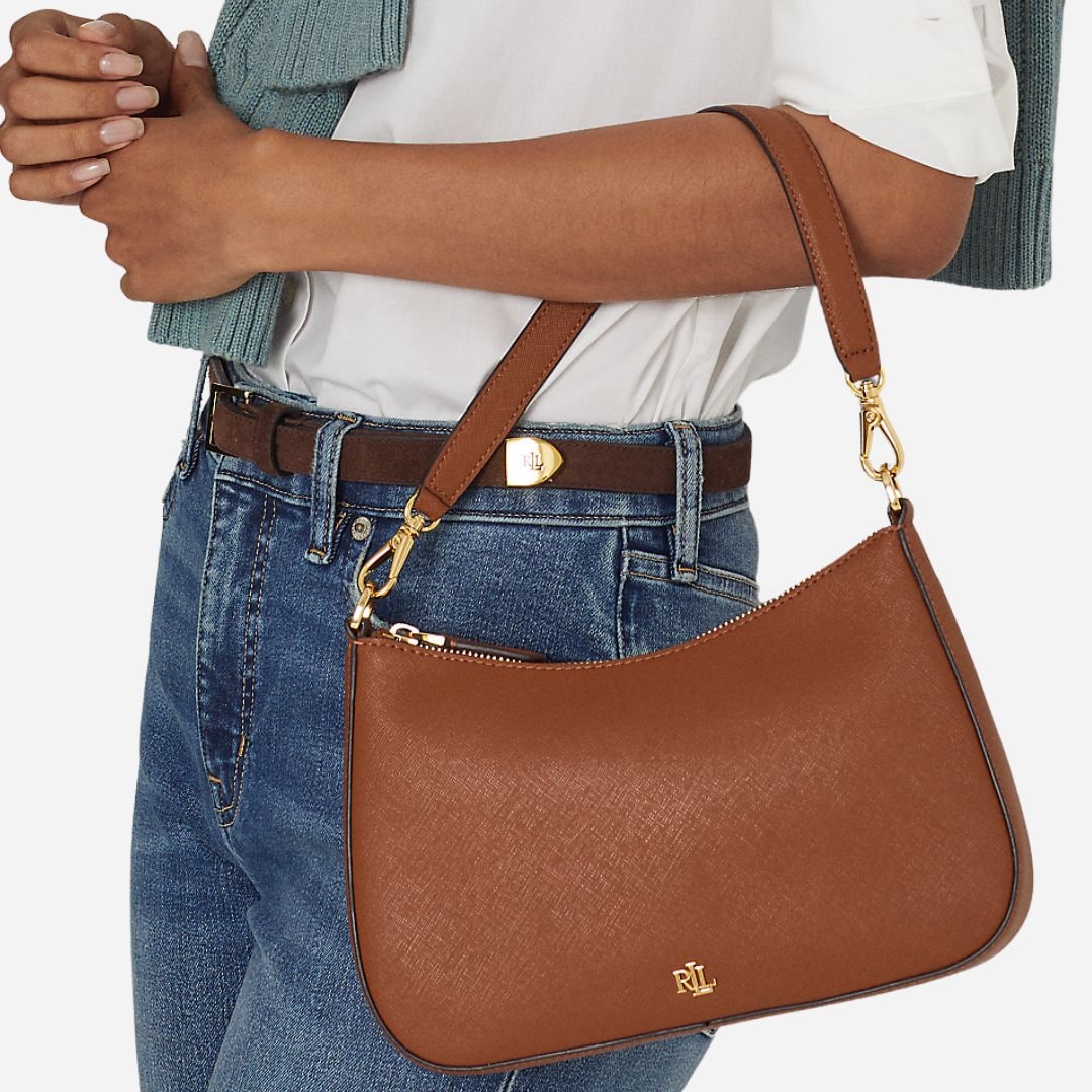  Crosshatch Leather Medium Danni Bag -  Lauren Tan