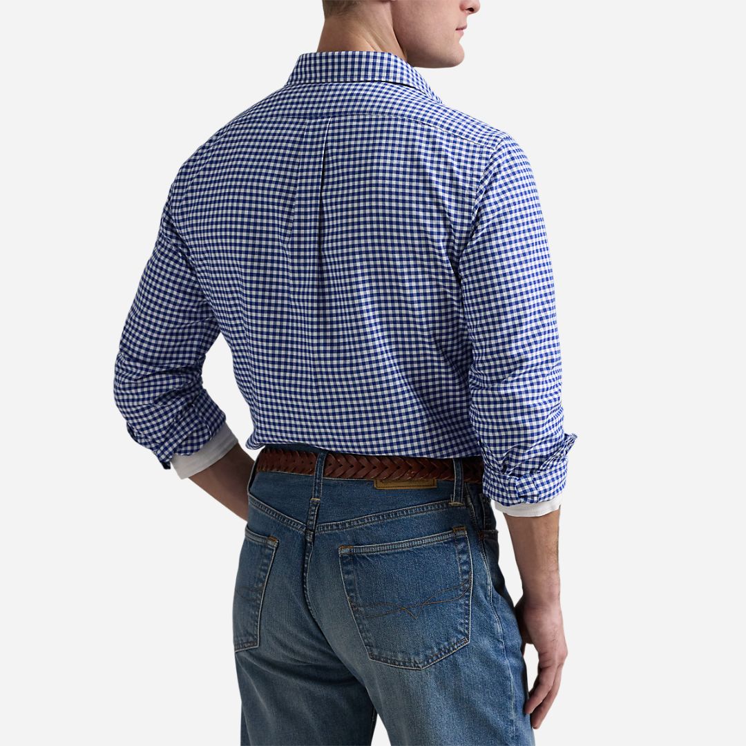 Custom Fit Oxford Shirt -  Blue/White Gingham