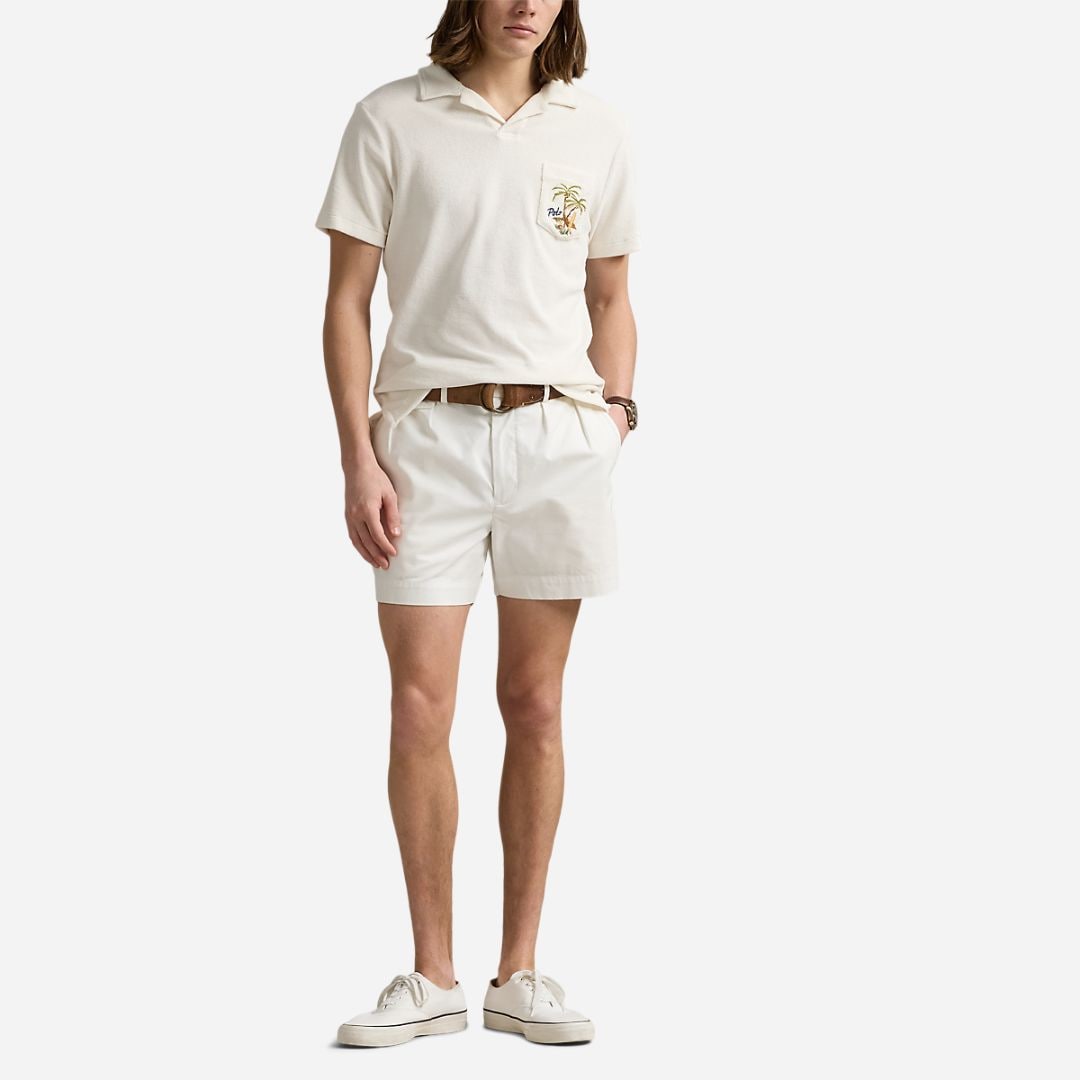 Custom Slim Embroidered Terry Polo Shirt -  Nevis