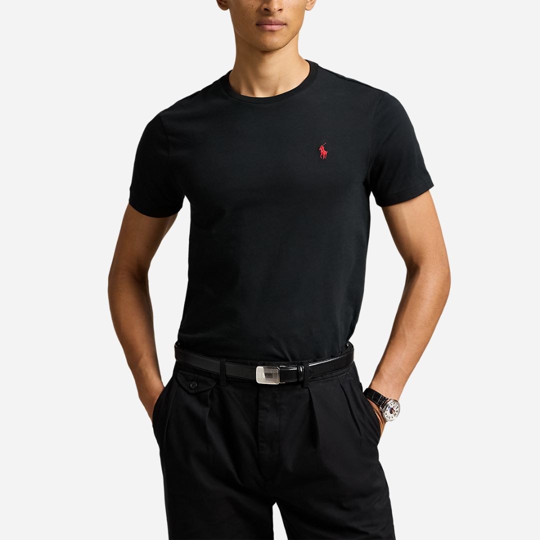 Custom Slim Fit Cotton T-Shirt - Black