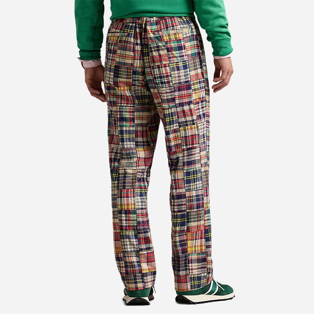 Classic Fit Patchwork Madras Pant - Madras Patchwork