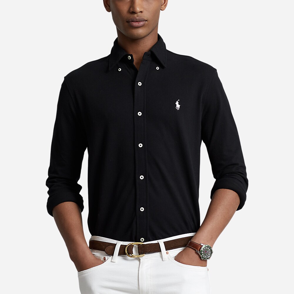 Featherweight Mesh Shirt - Polo Black