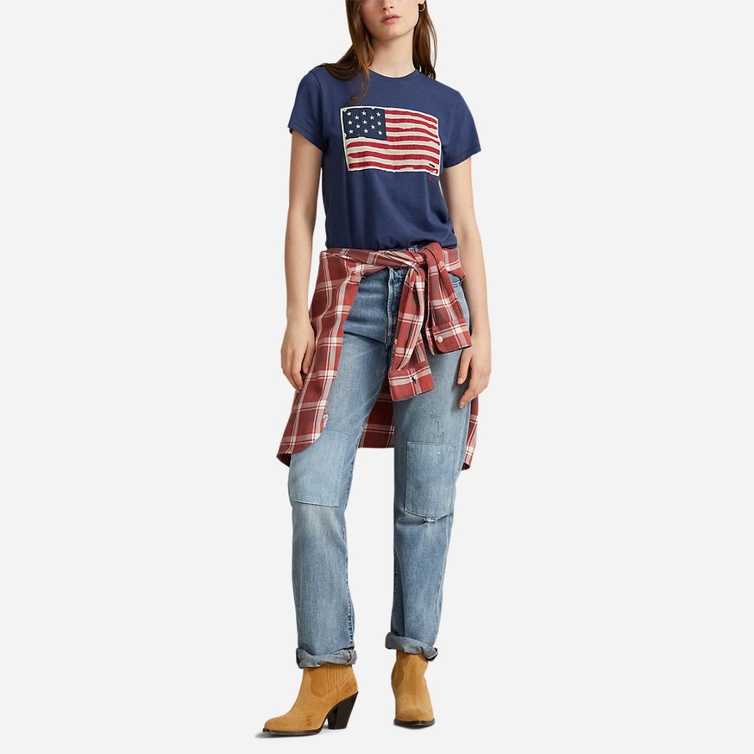Flag Jersey Graphic T-Shirt -  Classic Royal