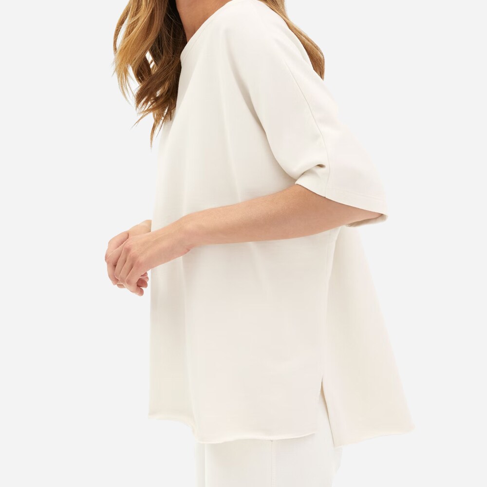 Fleece Cape Sweater - Eggshell