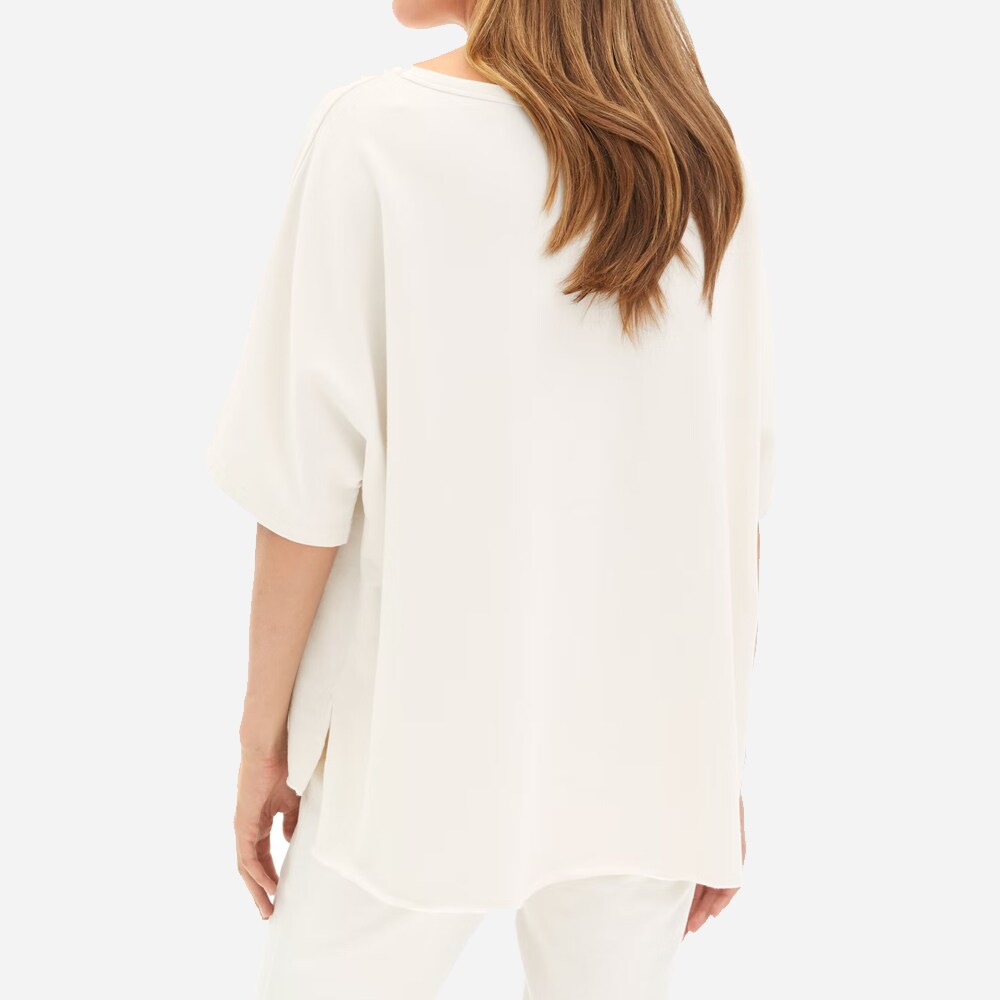 Fleece Cape Sweater - Eggshell