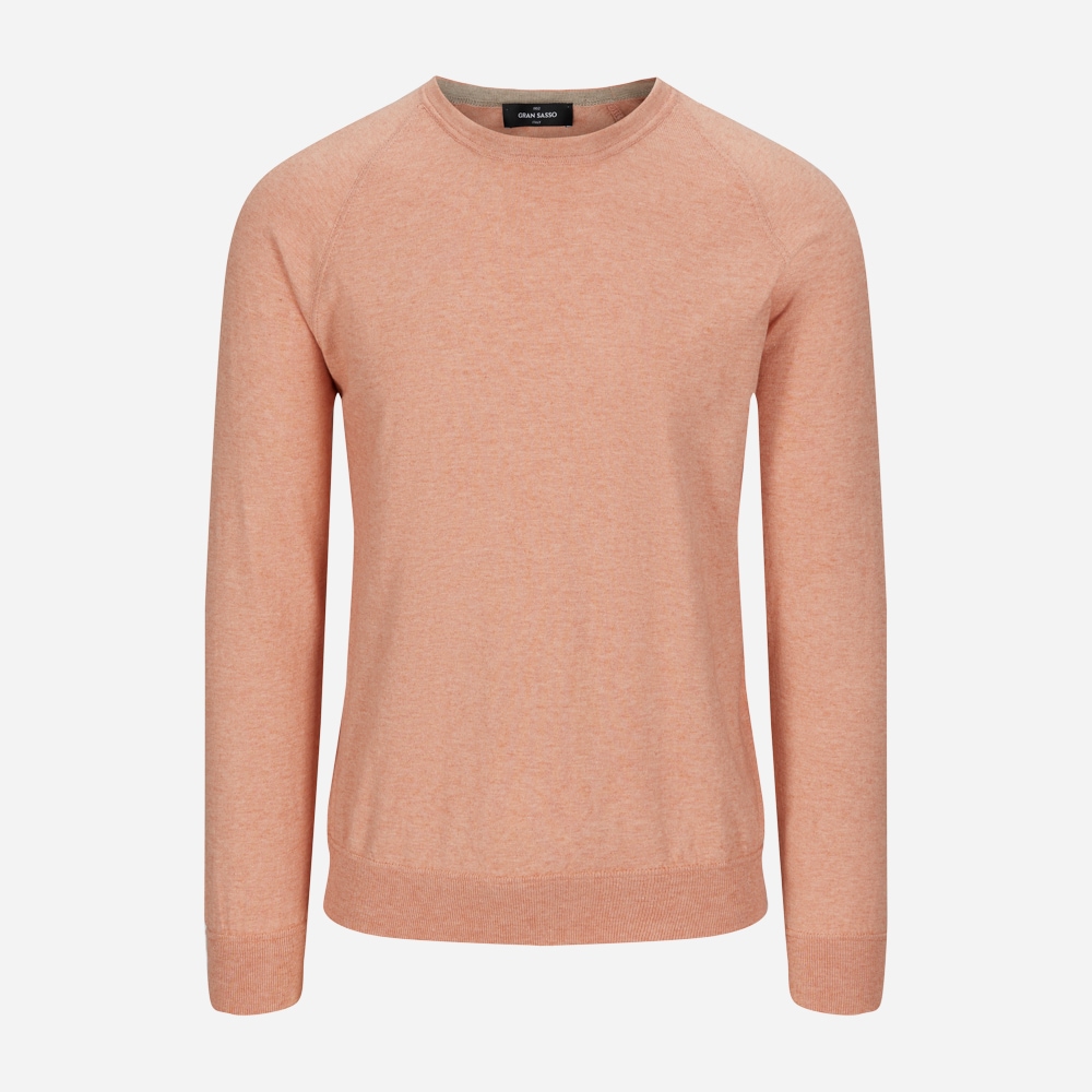 Crew Neck Cot/Cash 335 Peach