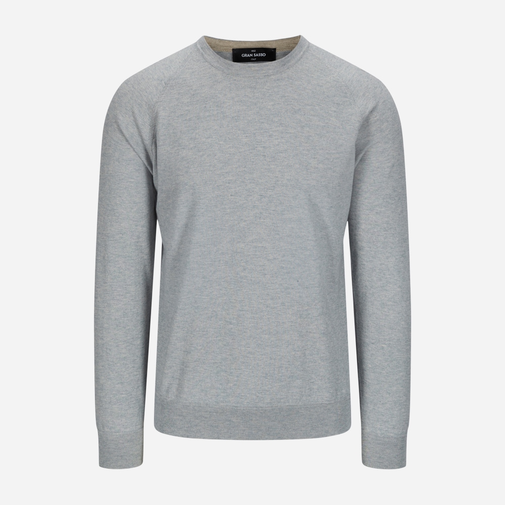 Crew Neck Cot/Cash 050 Light Grey