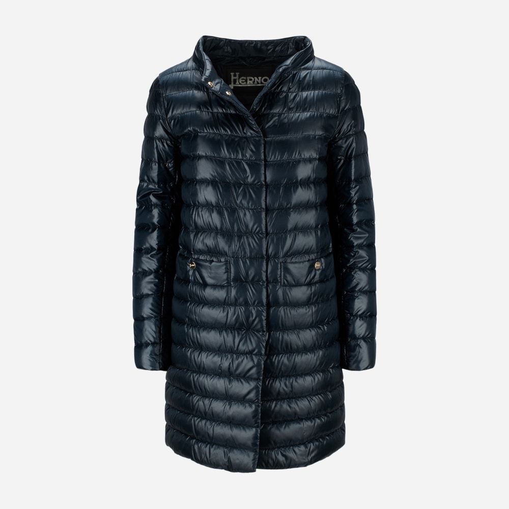 Woman`S Woven Half Coat - Blue