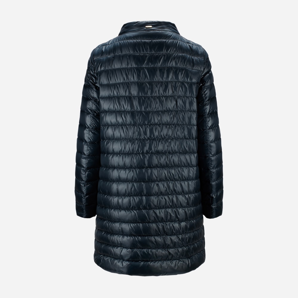 Woman`S Woven Half Coat - Blue