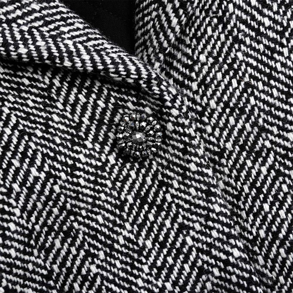 Herringbone Blazer - Black