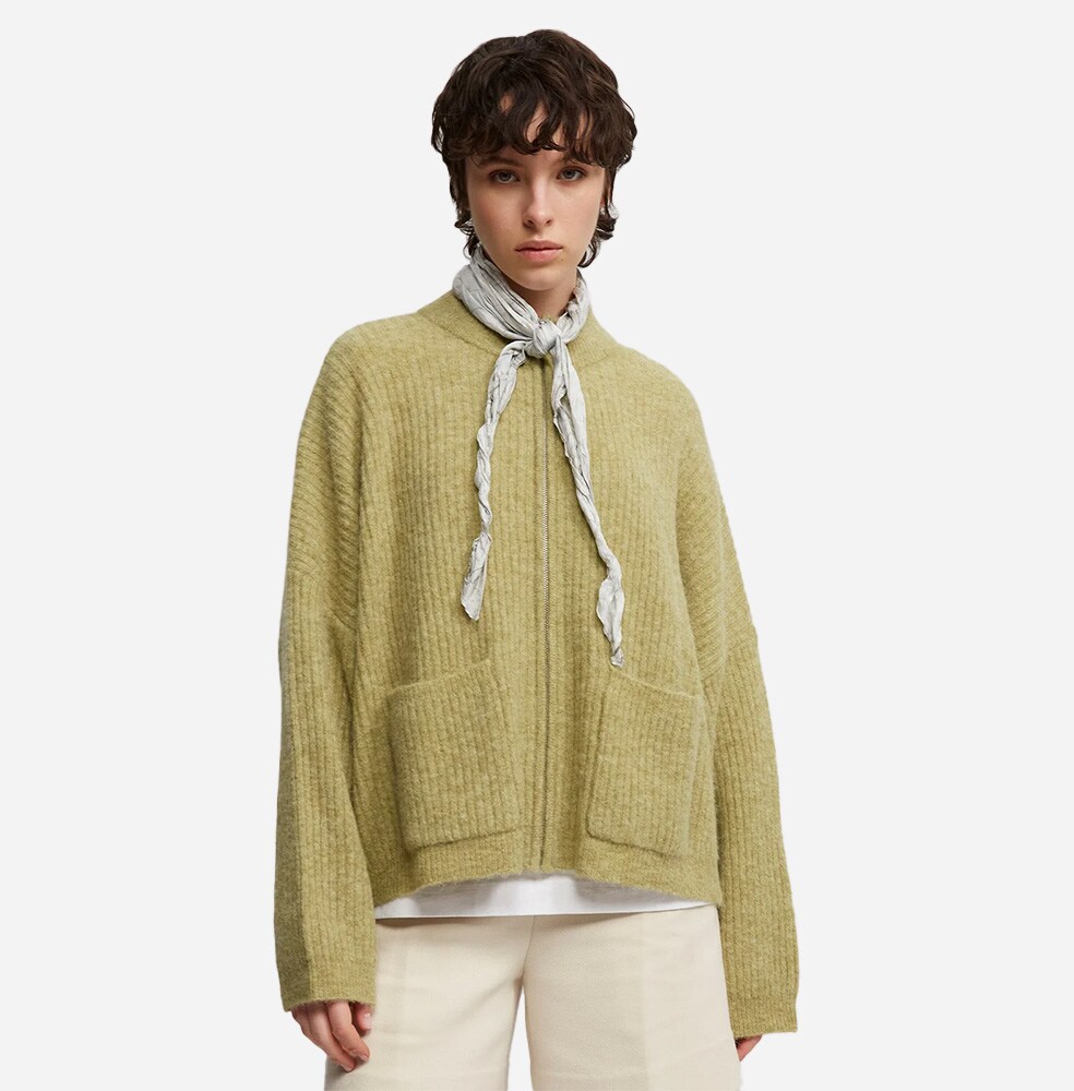 Penguin Knit Cardigan Lt Green