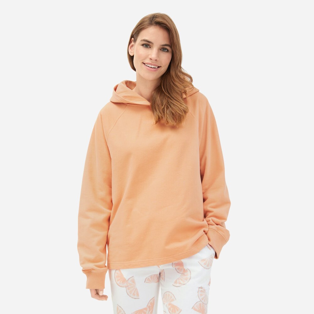 Fleece Hoodie Raglan Casual Fit - Mandarine