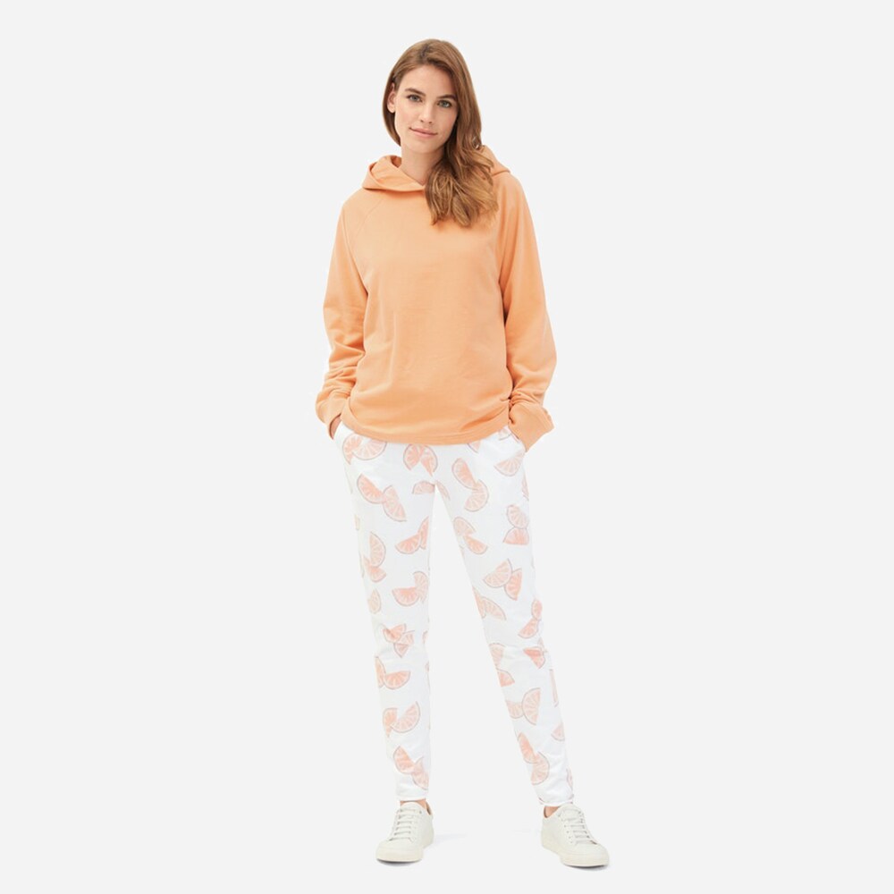 Fleece Hoodie Raglan Casual Fit - Mandarine