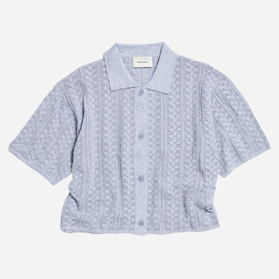 Kelp Crochet Shirt -  Blue