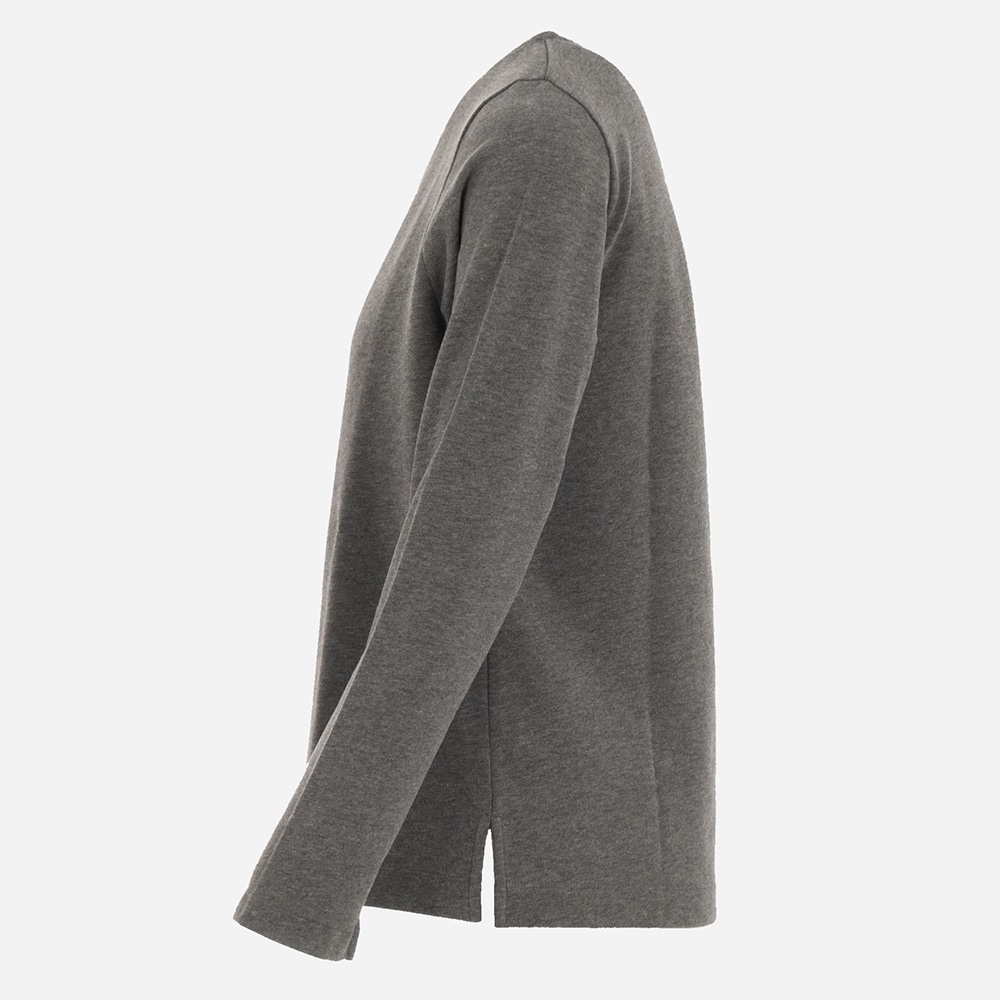 Light Fleece Sweater Fitted Graphite Mel.