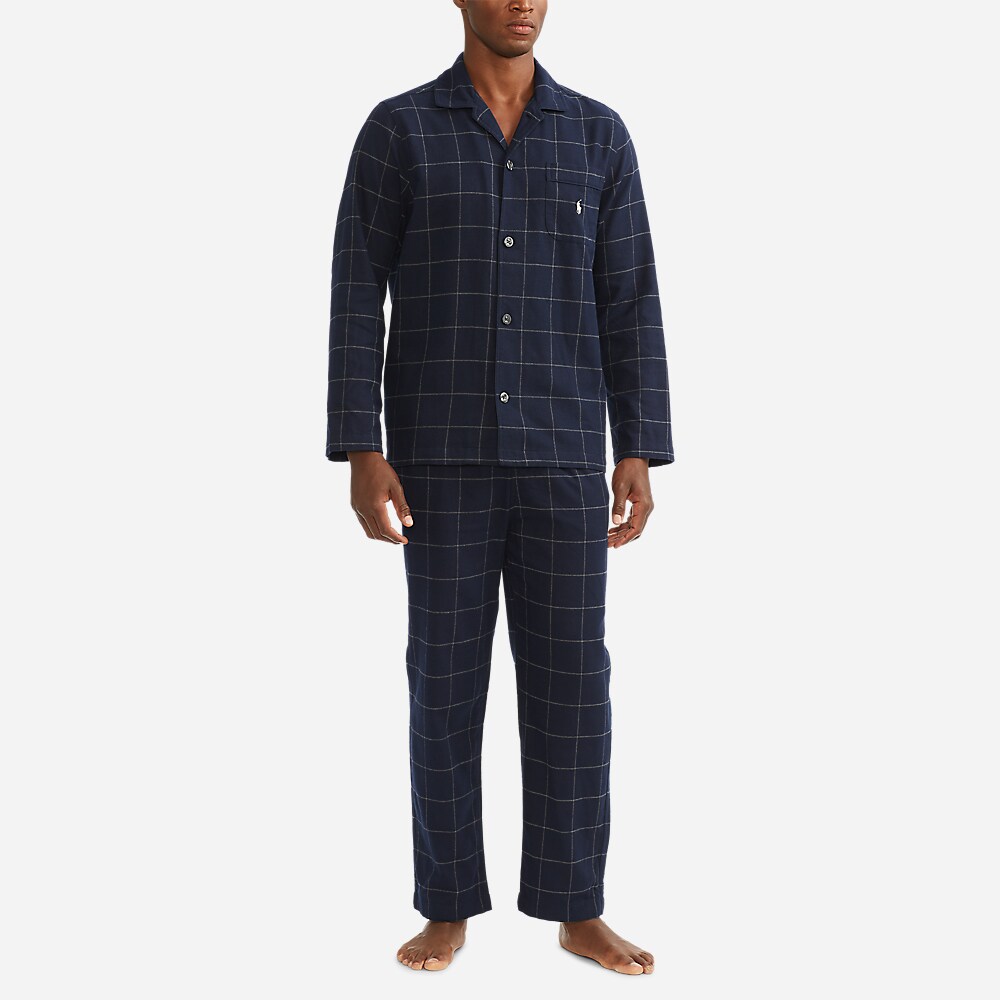 L/S Pj Set-Sleep Set Window Pane Plaid