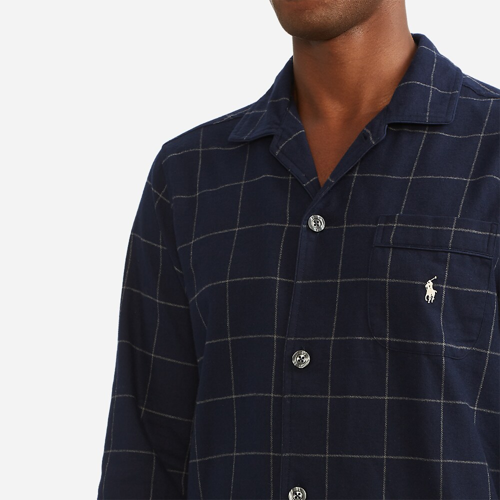 L/S Pj Set-Sleep Set Window Pane Plaid
