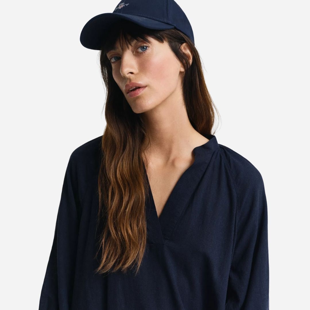 Linen Dress - Evening Blue