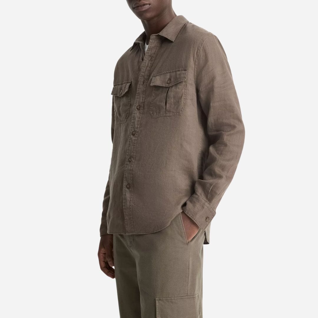 Linen Utility Shirt - Mangrove