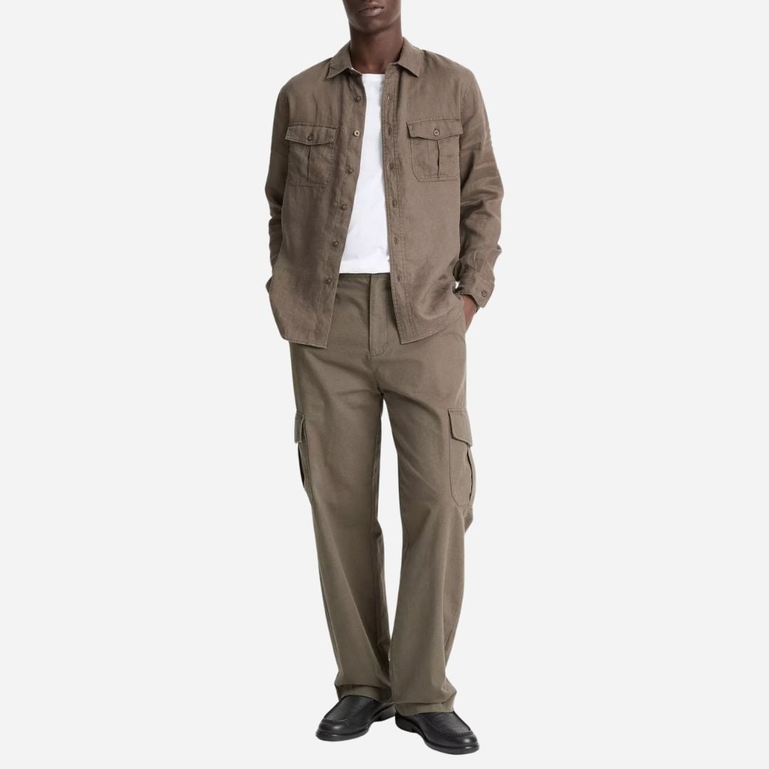Linen Utility Shirt - Mangrove