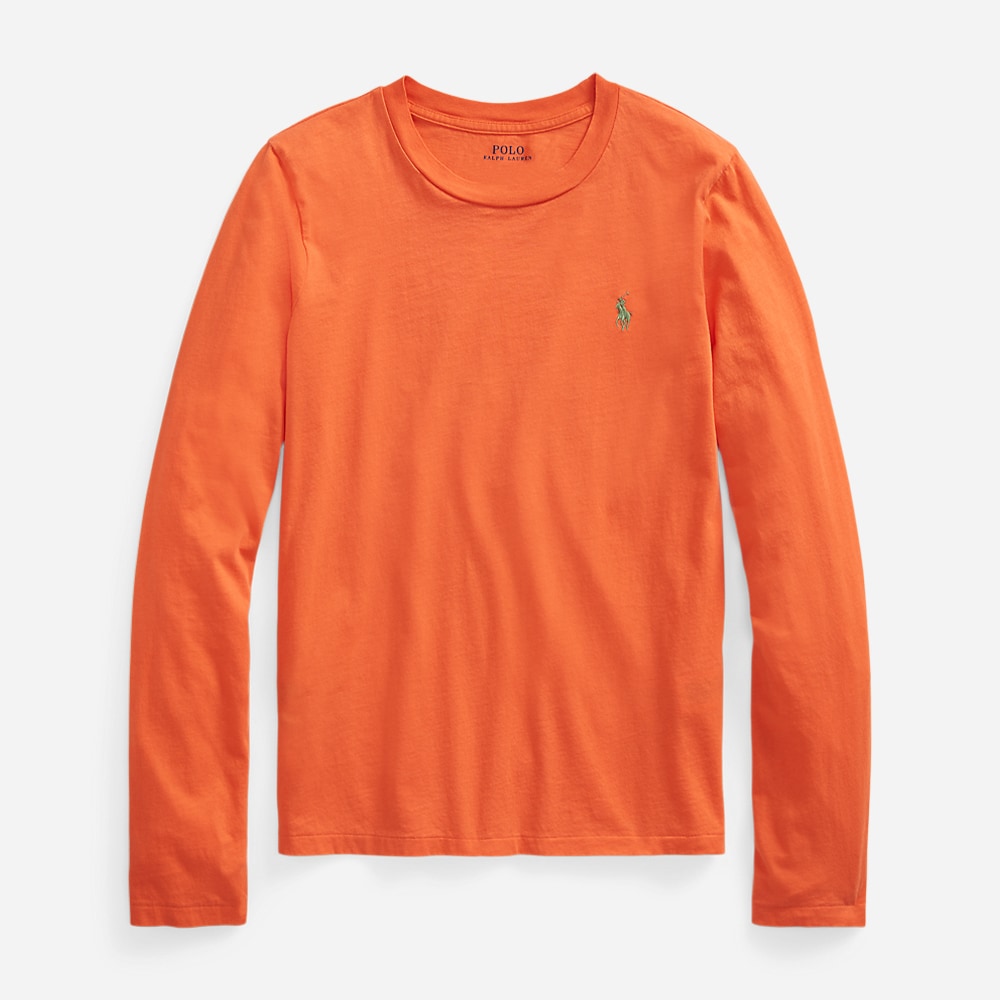 Lng Slv Tee-Long Sleeve-T-Shirt Orange