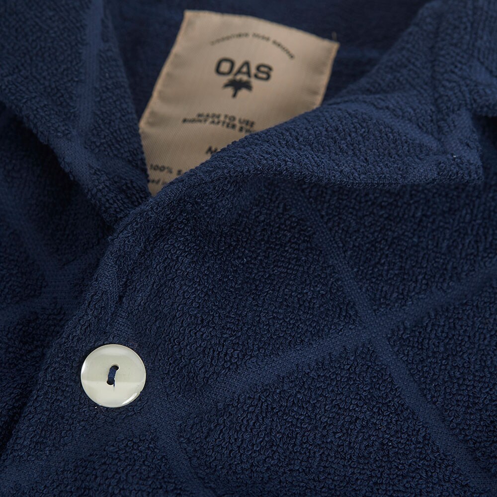 Navy Square Cuba Terry Shirt Navy