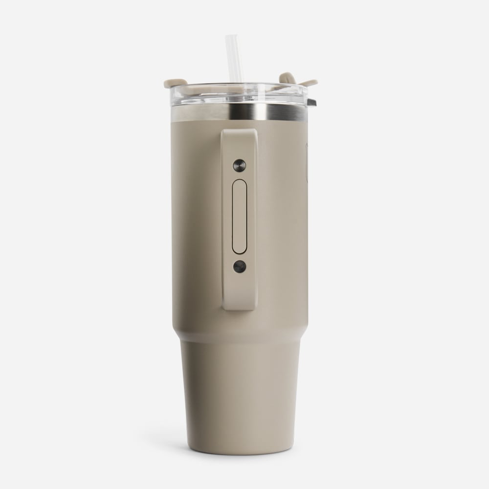 Thermocup With Straw 885ml - Cream Beige