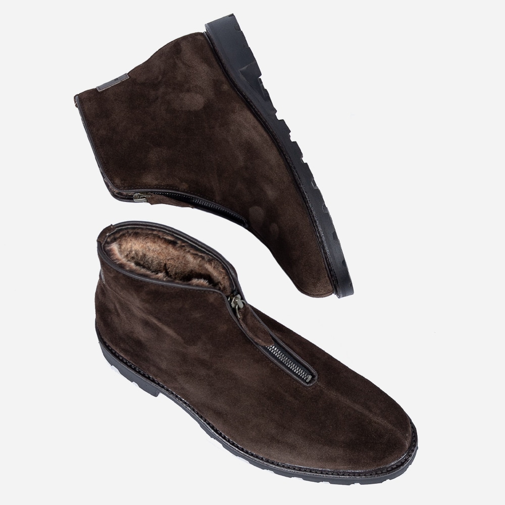 Apres Ski Dark Brown Suede