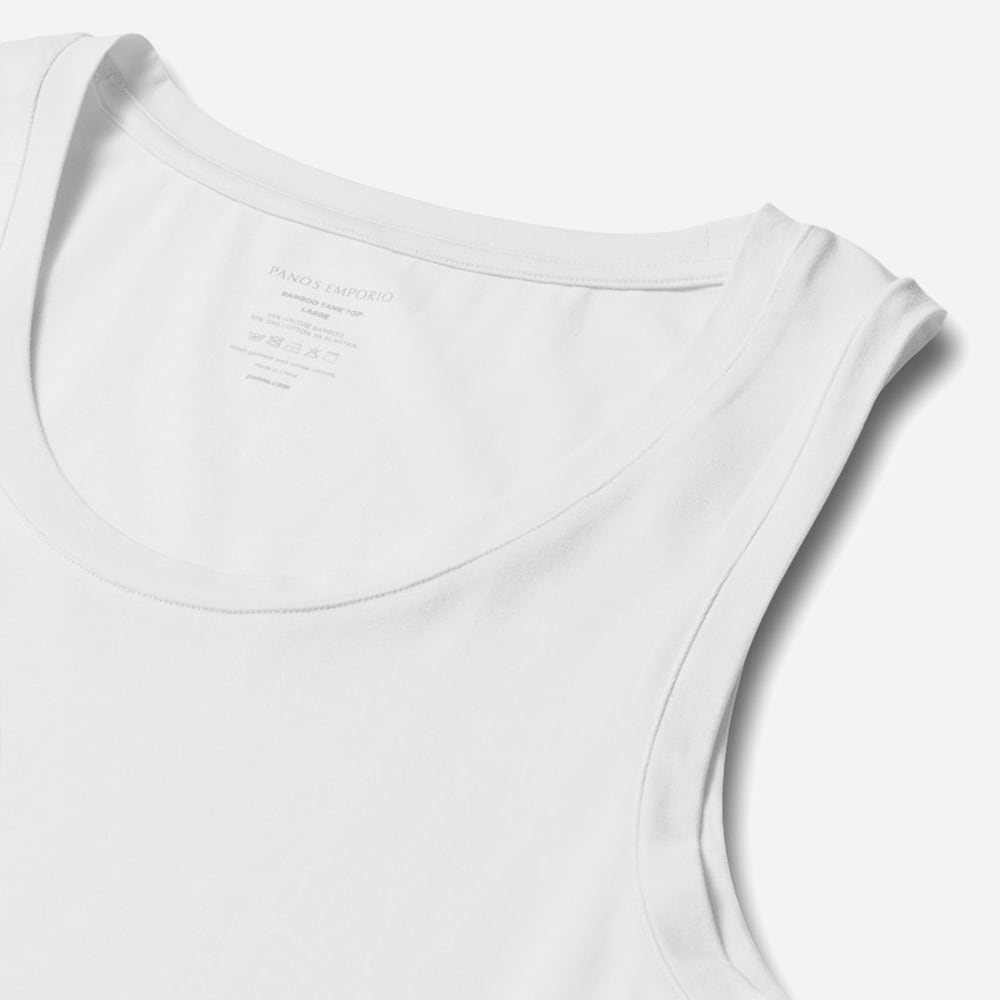 Bamboo/Cotton Tank Top White