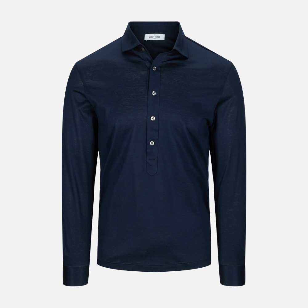 Pop Over Shirt Mercerized - Navy