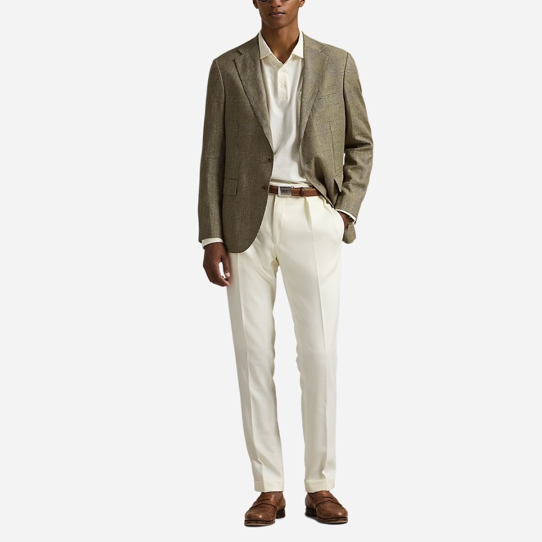  Polo Modern Glen Plaid Sport Coat -  Tan/Brown