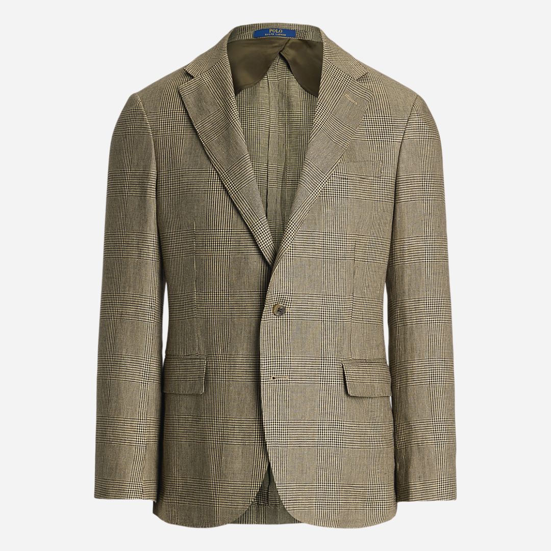  Polo Modern Glen Plaid Sport Coat -  Tan/Brown