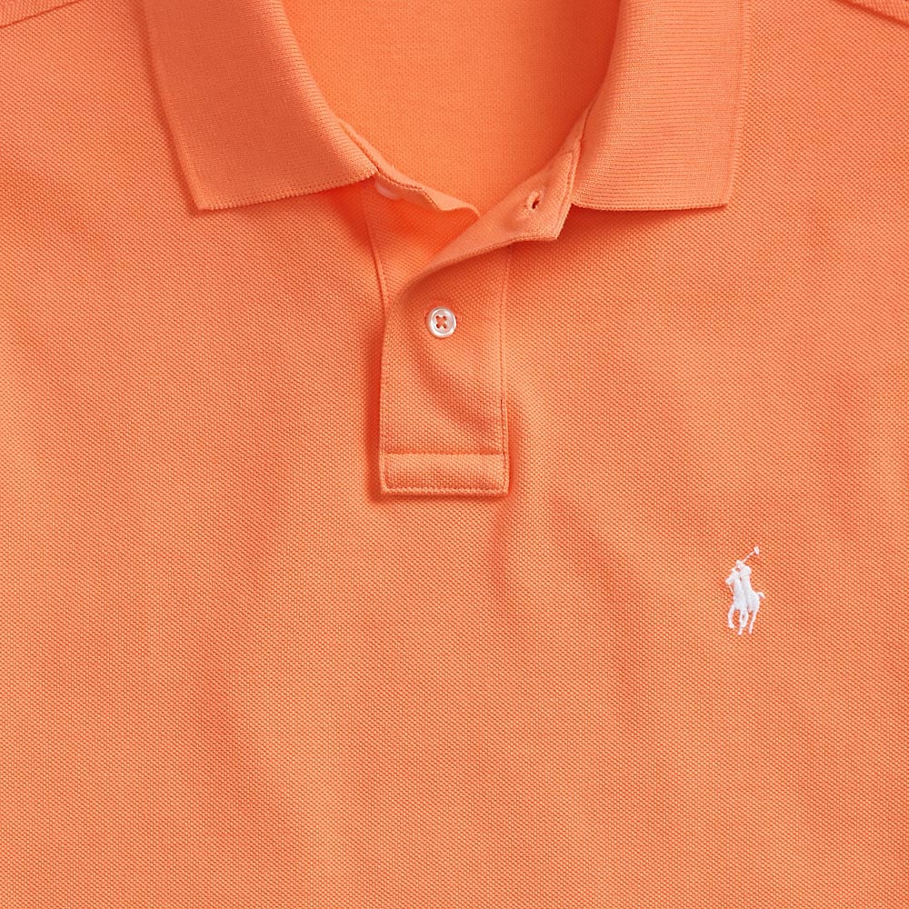 Custom Slim Fit Mesh Polo Shirt - Key West Orange