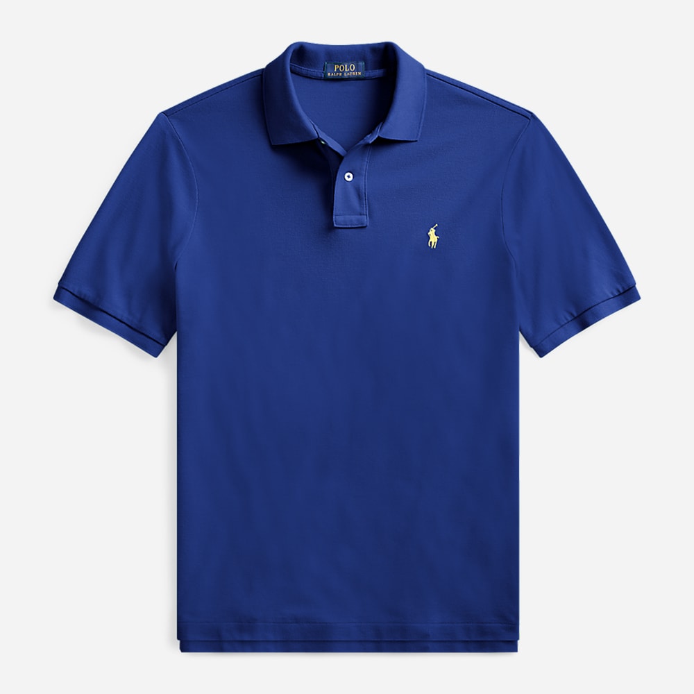 Custom Slim Fit Mesh Polo Shirt Fall Royal/C1229
