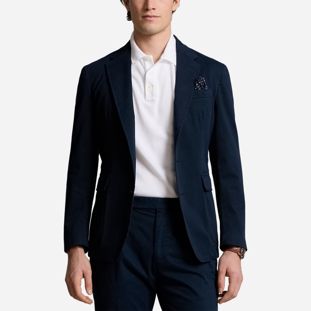 Polo Soft Tailored Chino Suit Jacket -  Bright Navy