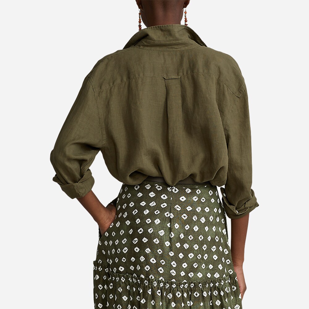 Ls Ligh St-Long Sleeve-Blouse Green