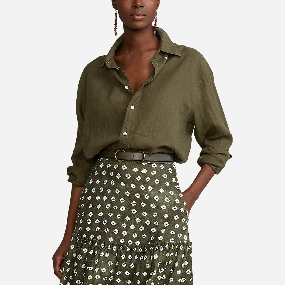 Ls Ligh St-Long Sleeve-Blouse Green