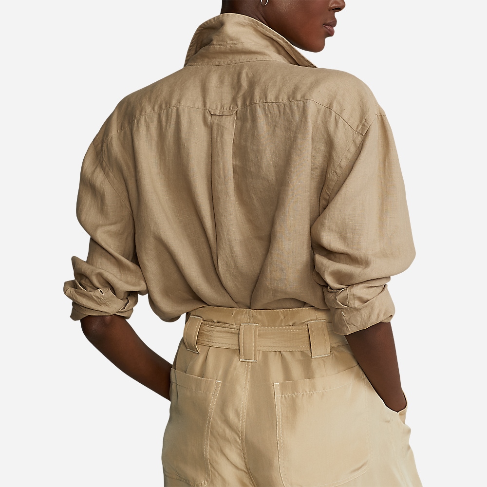 Ls Ligh St-Long Sleeve-Blouse Khaki