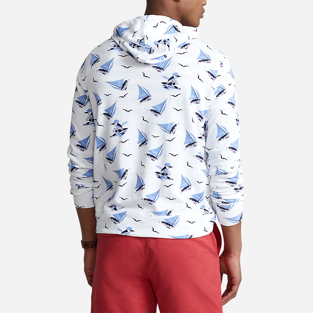 Lspohoodm4-Long Sleeve-Pullover Skipper Bearwaiian White