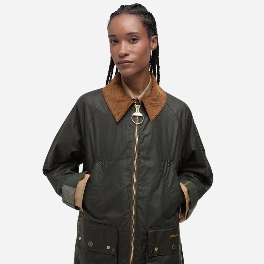 Raelynn Wax Jacket - Olive