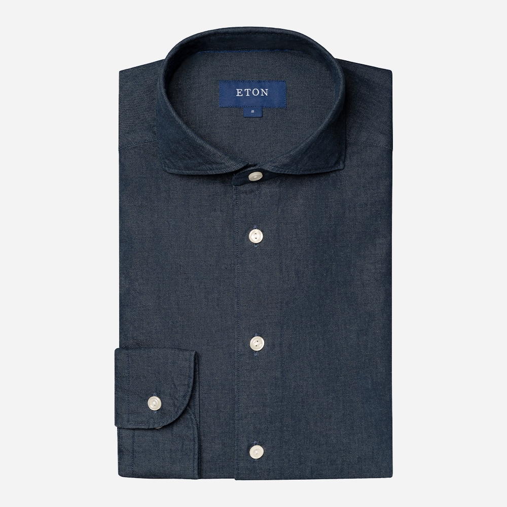 Recycled Denim Shirt Contemporary - Dark Denim