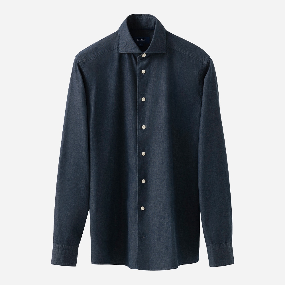 Recycled Denim Shirt Contemporary - Dark Denim