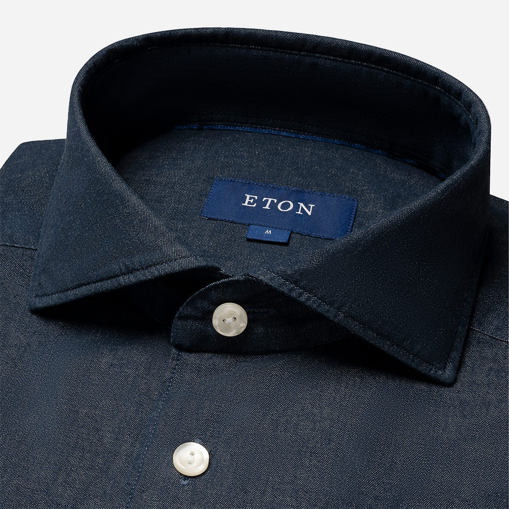 Recycled Denim Shirt Contemporary - Dark Denim