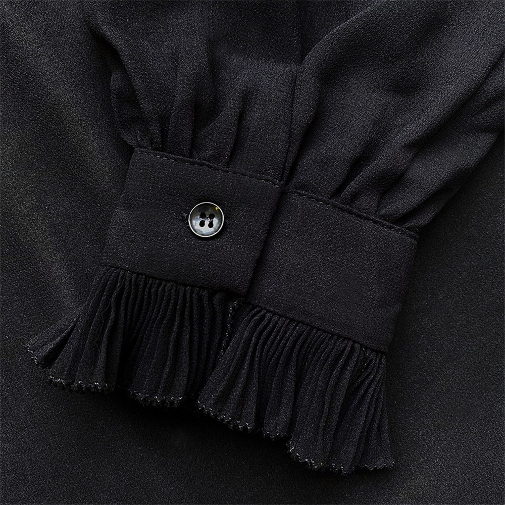 Black Chiffon Blouse Black