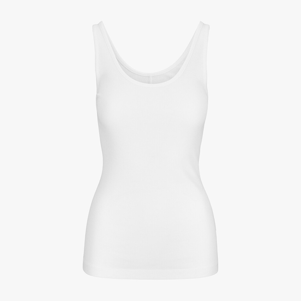 Scoop Neck Tank 100 White