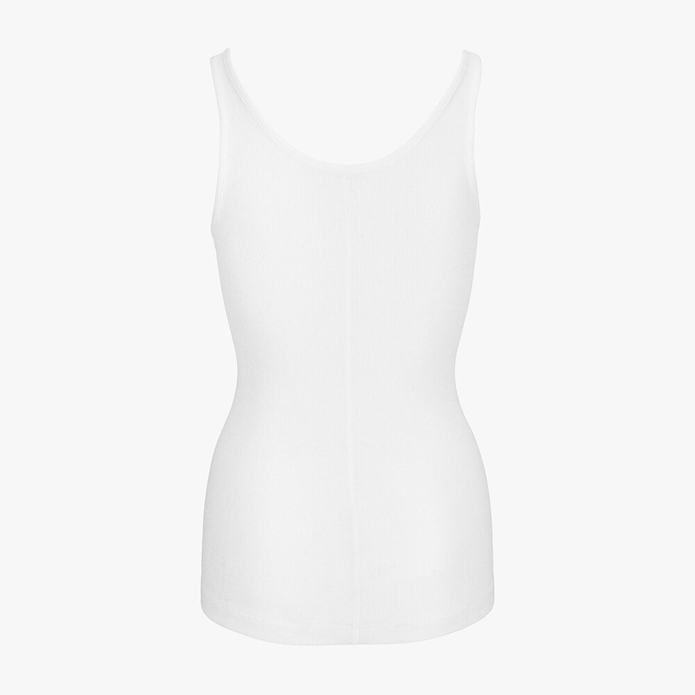 Scoop Neck Tank 100 White